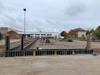 Fundamente unter einer Bodenplatte für eine Lager-/Produktionshalle