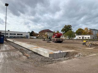 Fundamente unter einer Bodenplatte für eine Lager-/Produktionshalle